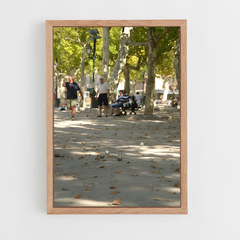 Poster Promenade Provençale – affiche Pétanque (vue 4)